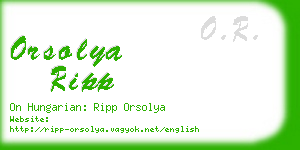 orsolya ripp business card